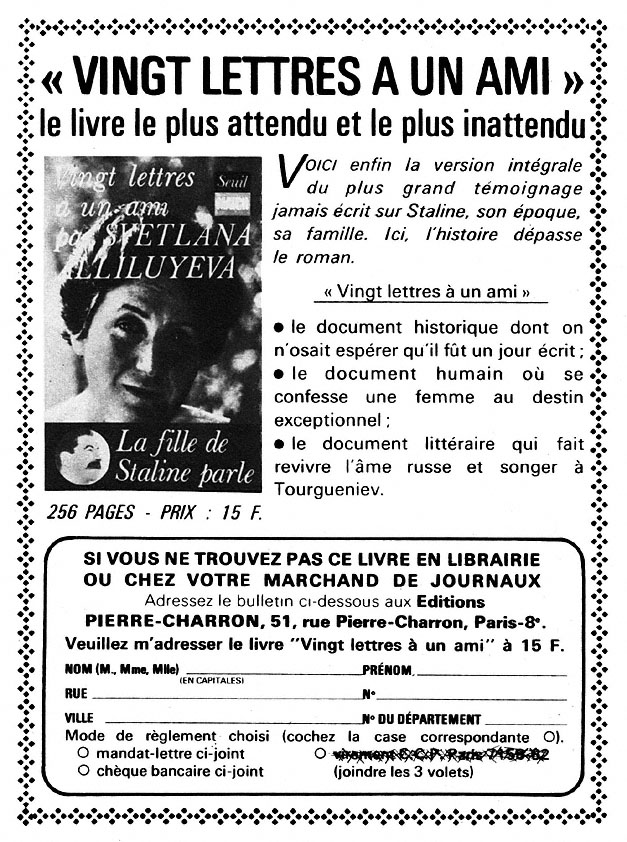 Advert Editions Charron 1967