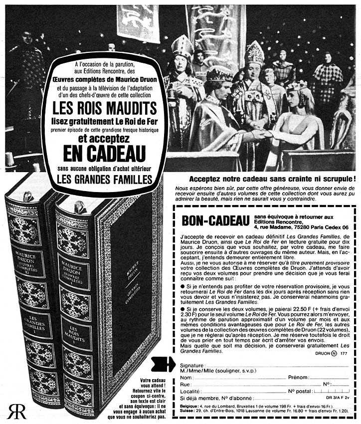 Advert Editions Rencontre 1973