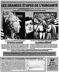 Advert Editions Rencontre 1974