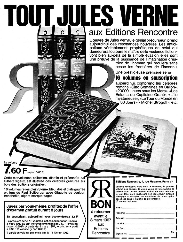 Advert Editions Rencontre 1967