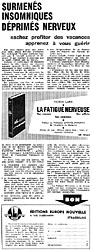 Advert Ed. Europe Nouvelle 1960