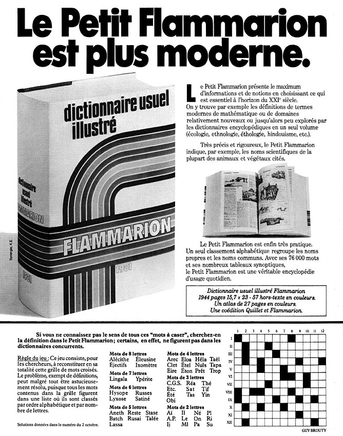Advert Flammarion 1980