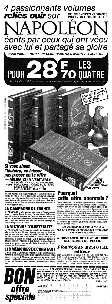 Advert Fran�ois Beauval 1969