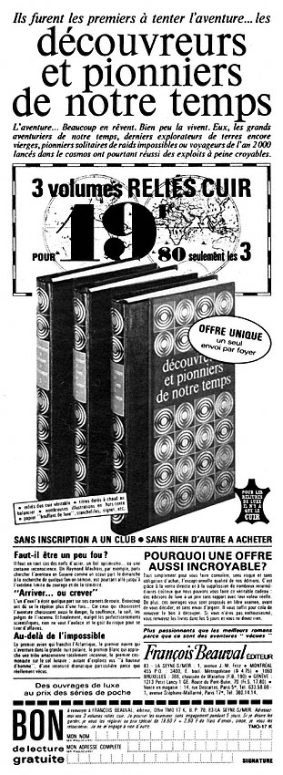 Advert Franois Beauval 1971