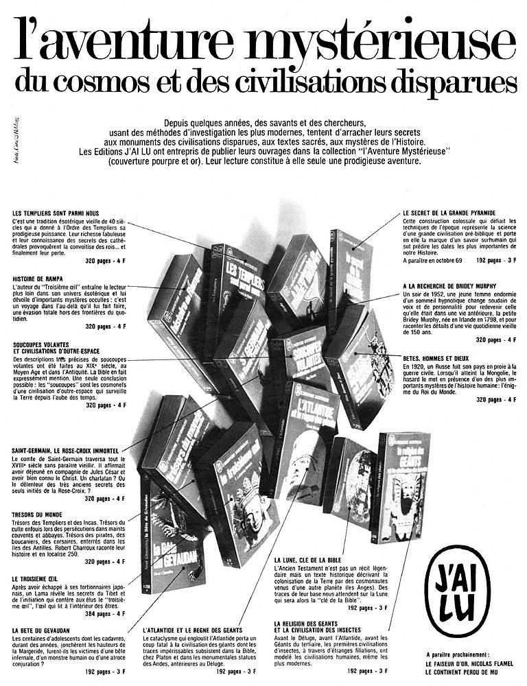 Advert J'ai lu 1969