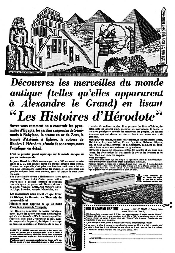 Advert Jean de Bonnot 1978