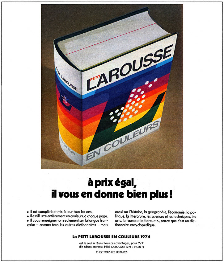 Advert Larousse 1973