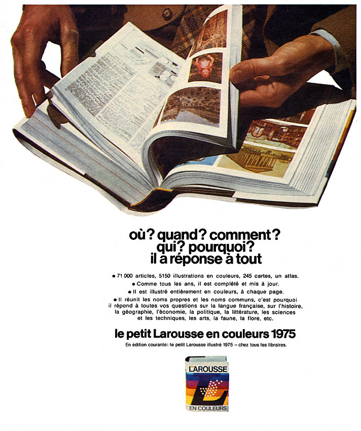 Advert Larousse 1974