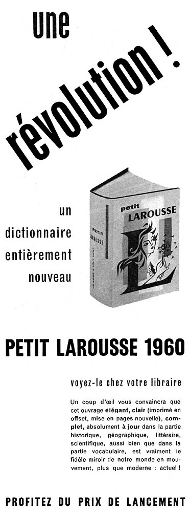 Advert Larousse 1959