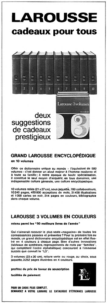 Advert Larousse 1966
