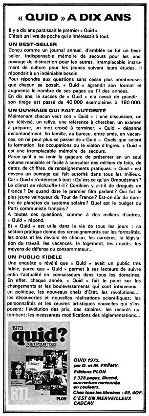 Advert Plon 1972