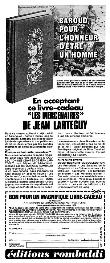 Advert Rombaldi 1973