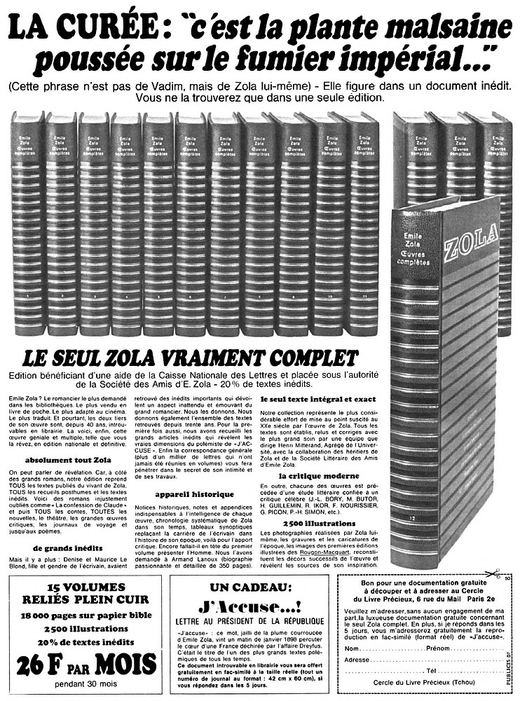 Advert ZxDivers Clubs Livres 1967