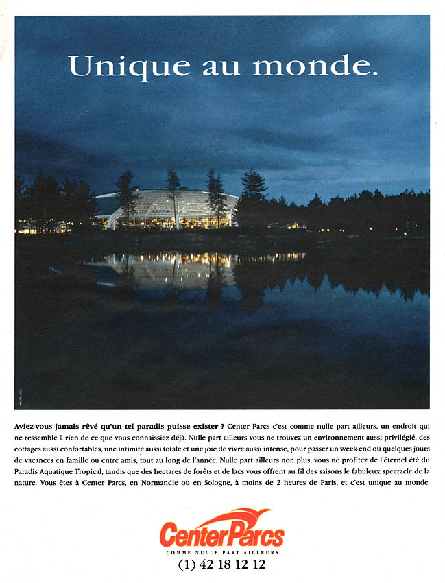 Advert Center Parcs 1994