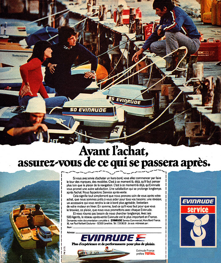 Advert Evinrude 1975