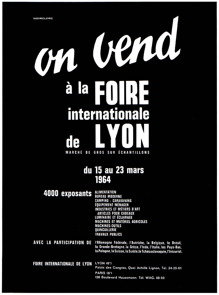 Advert Foires Salons 1964