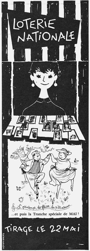 Advert Loterie Nationale 1957