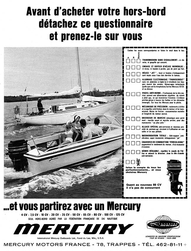 Advert Mercury 1969