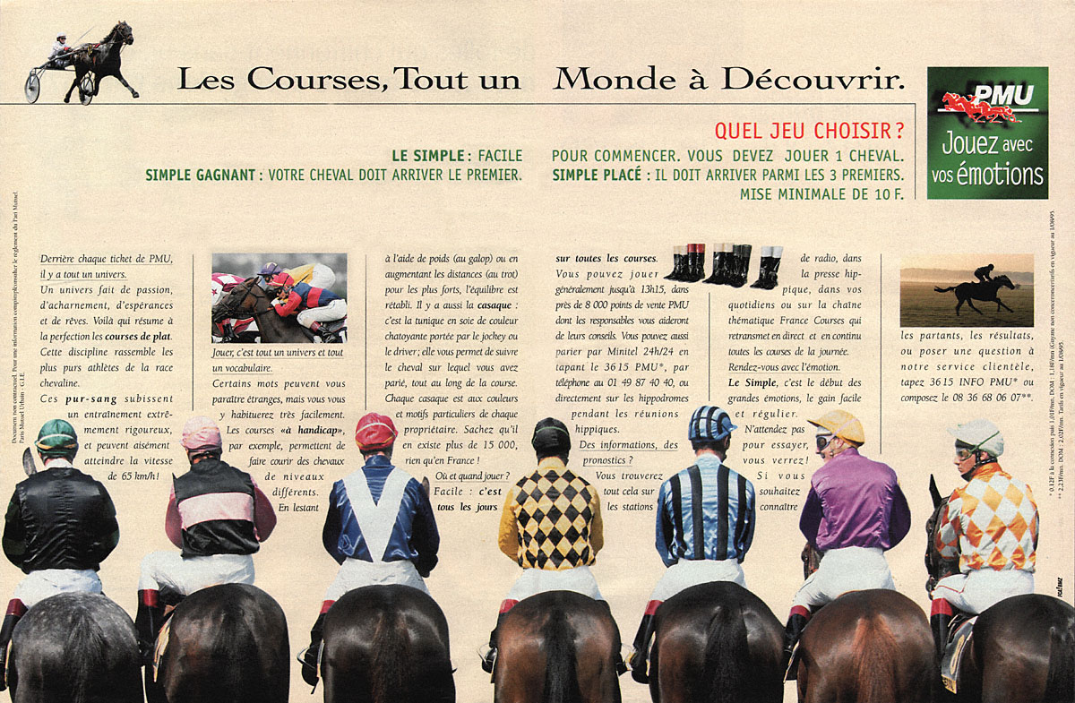 Advert Pmu 1998