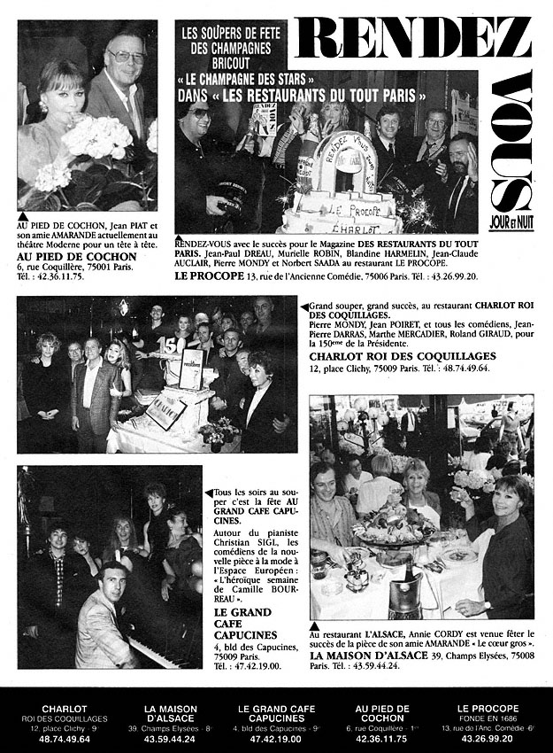 Advert Rendez Vous 1989