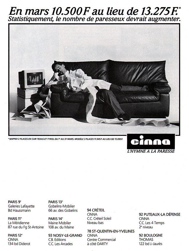 Advert Cinna 1988