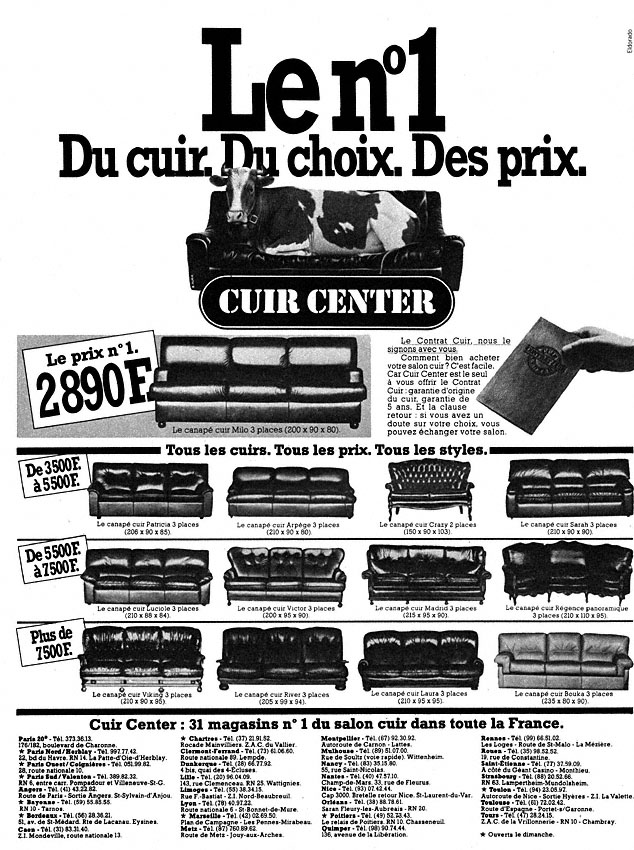 Advert Cuir Center 1981