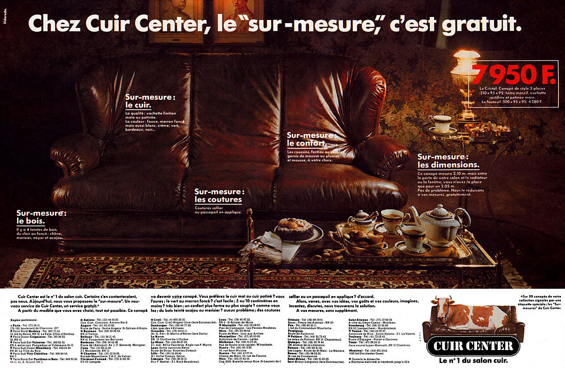 Advert Cuir Center 1982