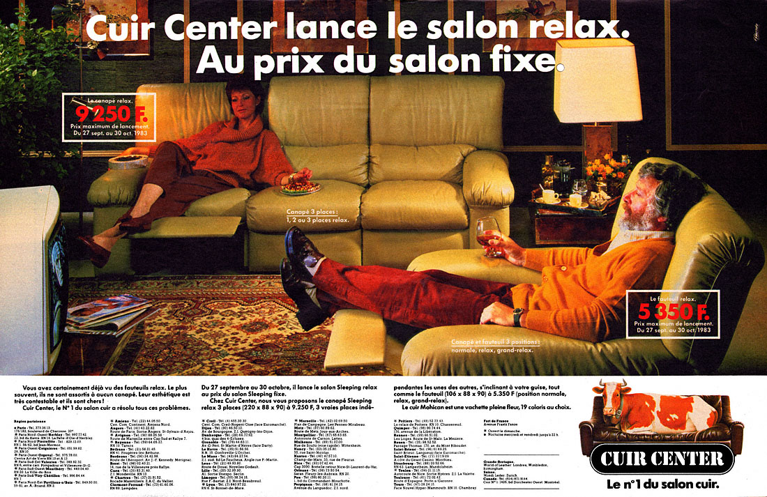 Advert Cuir Center 1983