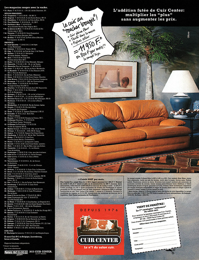 Advert Cuir Center 1995