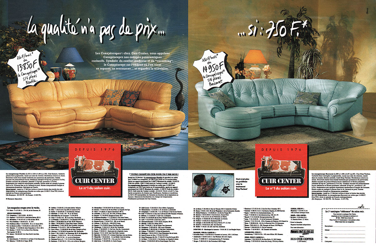 Advert Cuir Center 1996