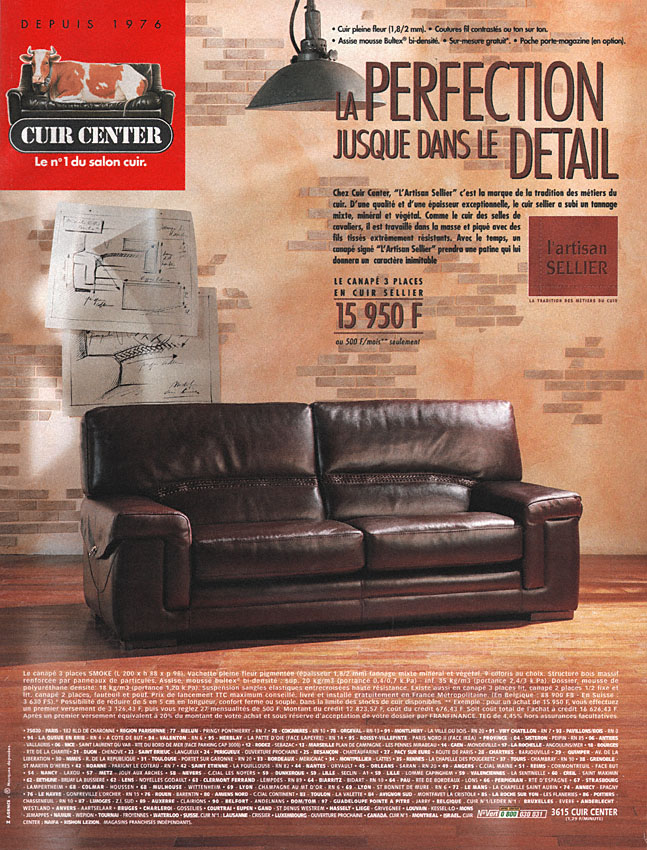 Advert Cuir Center 1999