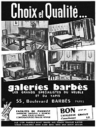 Advert Galeries Barbs 1952