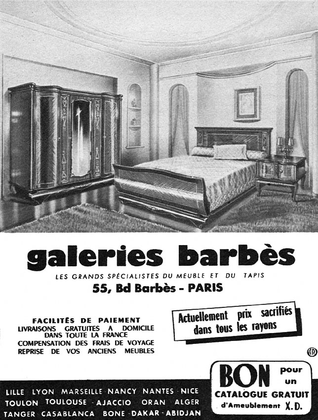 Advert Galeries Barbs 1952
