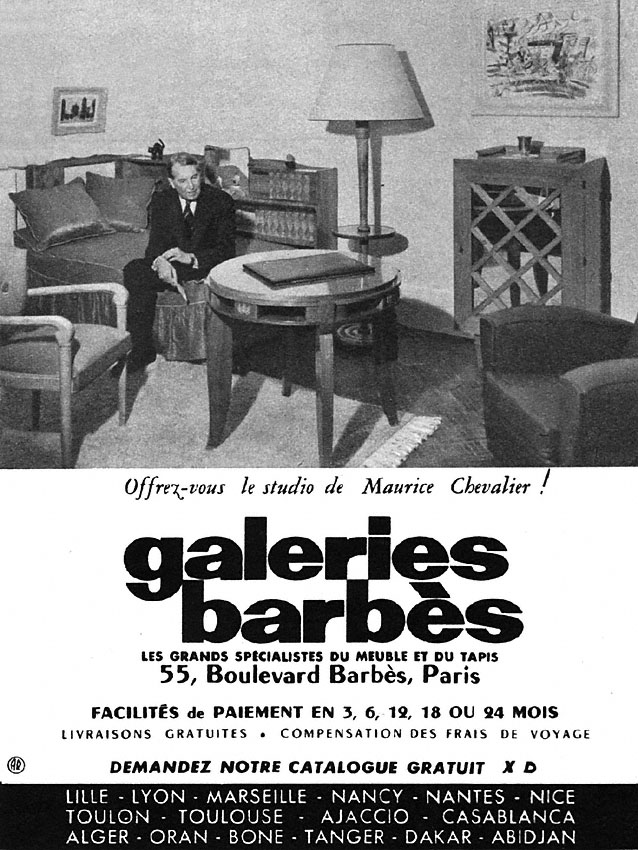 Advert Galeries Barbs 1953