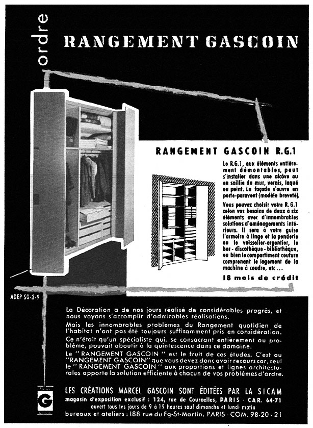 Advert Gascoin 1957