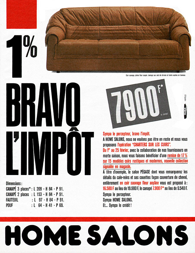 Advert Home Salons 1986