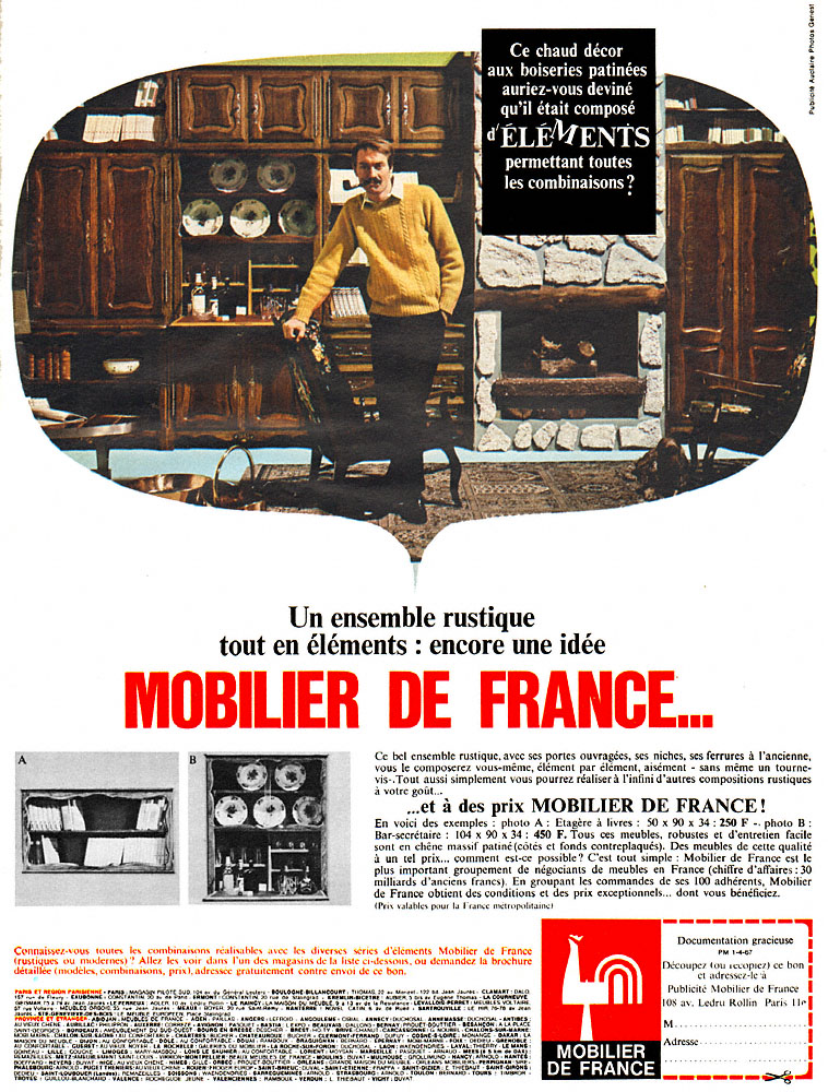 Advert Mobilier de France 1967