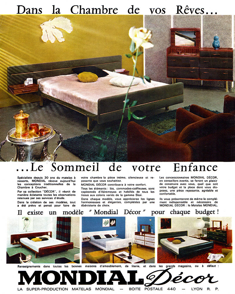 Advert Mondial Decor 1964