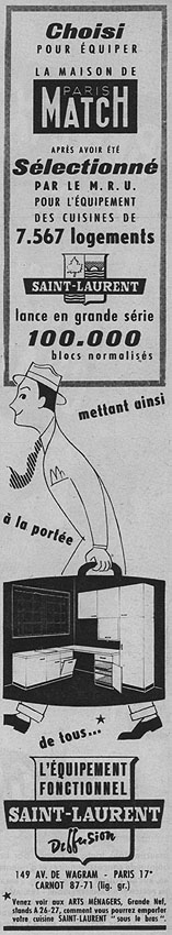 Advert Saint-Laurent 1953