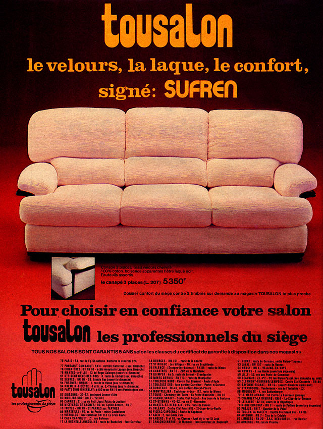 Advert Tousalon 1980