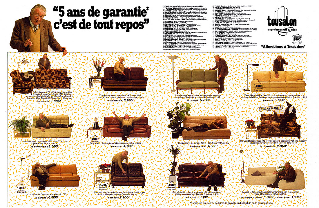 Advert Tousalon 1981