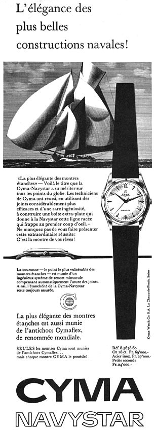 Advert Cyma 1957