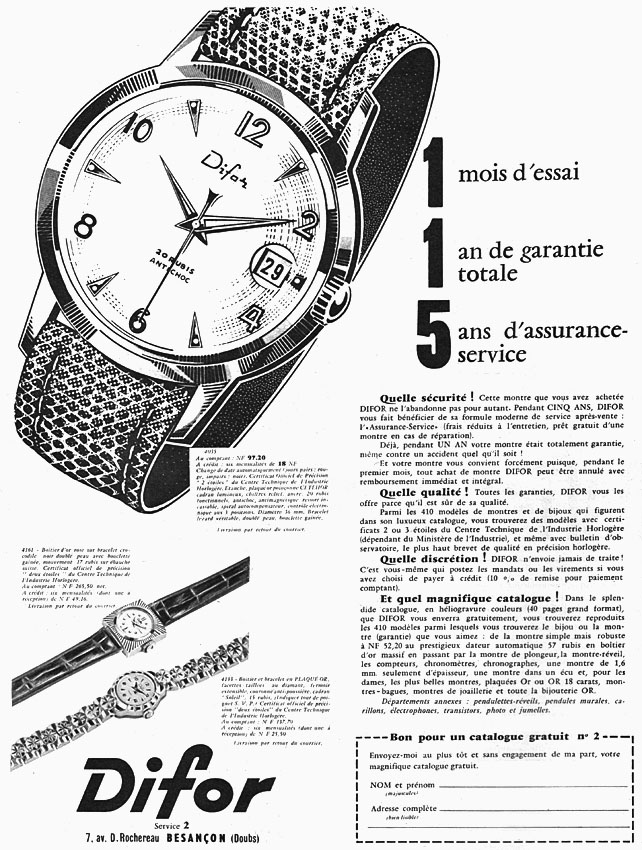 Advert Difor 1960