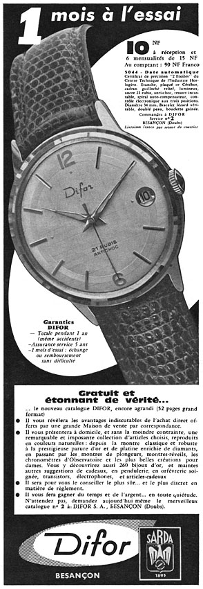 Advert Difor 1962