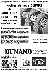 Advert Dunand 1952