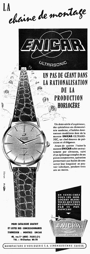 Advert Enicar 1960