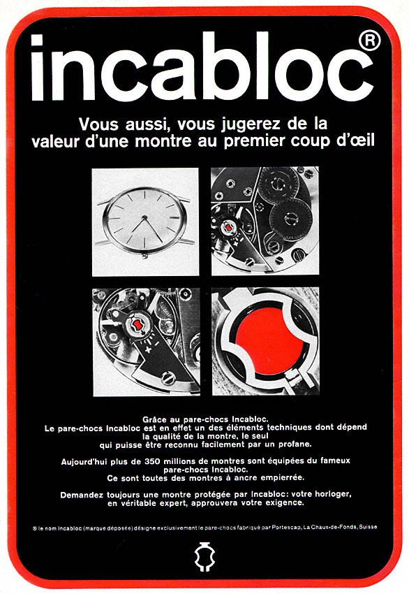 Advert Incabloc 1969