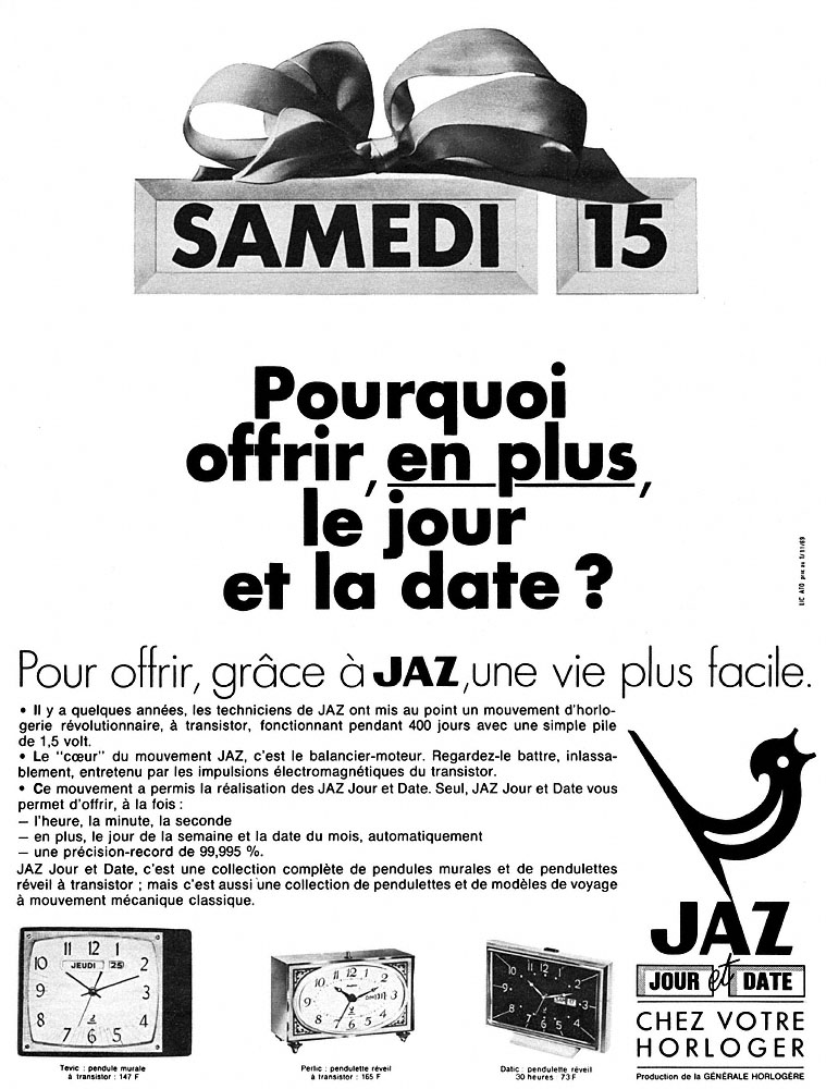 Advert Jaz 1969