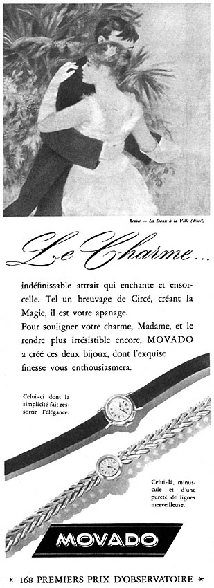 Advert Movado 1952