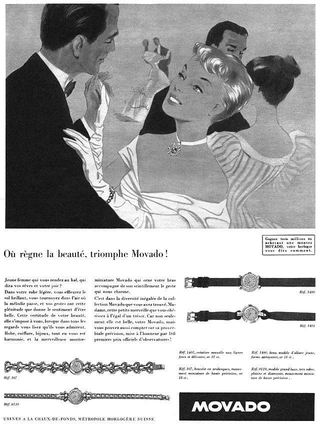 Advert Movado 1954